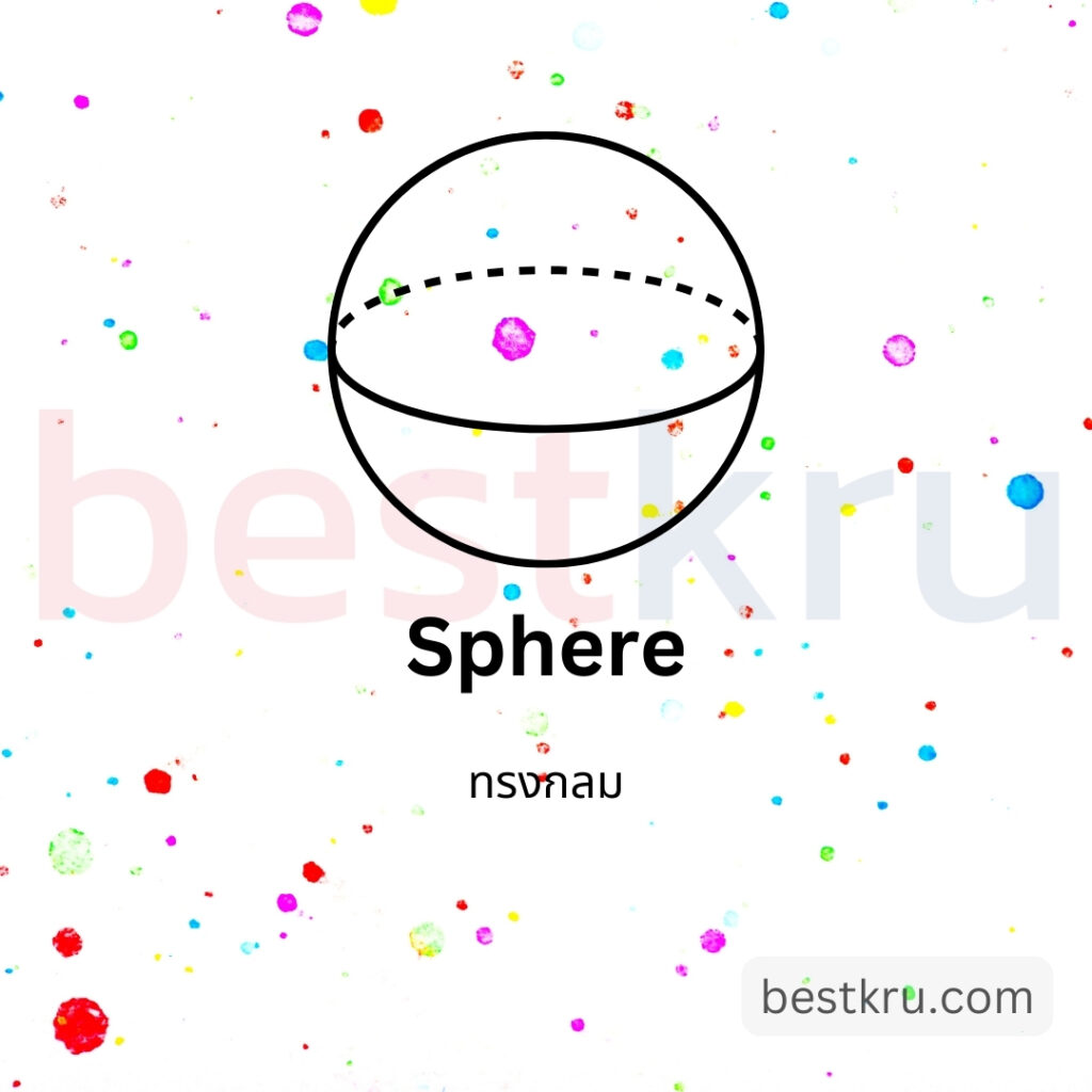 รูปทรงกลมภาษาอังกฤษ Sphere